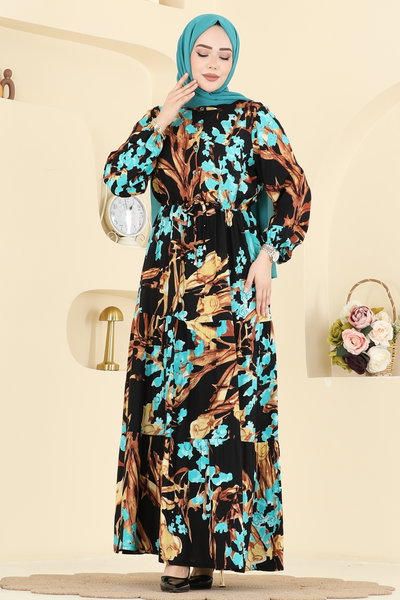 E.R.K. - Dress 7156ERK1158-MS Gold & Black - 428258