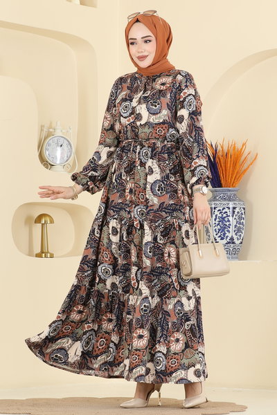 E.R.K. - Dress 7157ERK1158-MS Brown - 428266