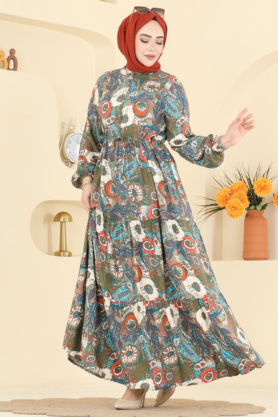 E.R.K. - Dress 7157ERK1158-MS Khaki - 428246