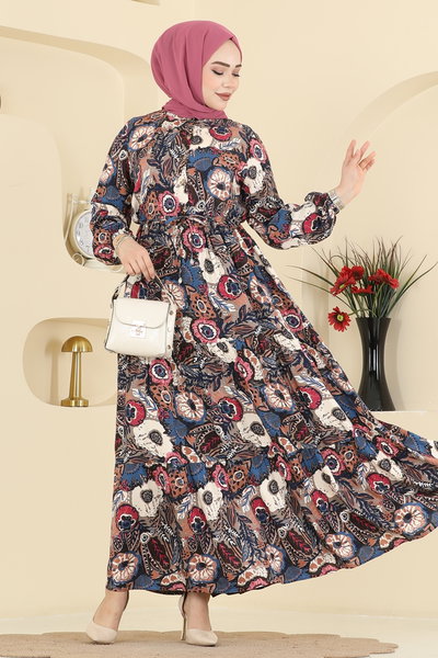 E.R.K. - Dress 7157ERK1158-MS Navy Blue - 428282