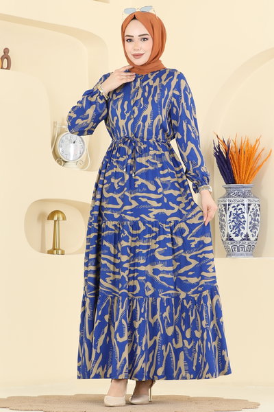 E.R.K. - Dress 7158ERK1158-MS Saxe - 428285