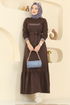Dress 715PM271-MS Brown - Thumbnail