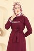 Dress 715PM271-MS Burgundy - Thumbnail