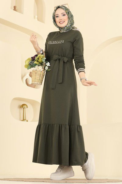 P.R.M. - Dress 715PM271-MS Khaki