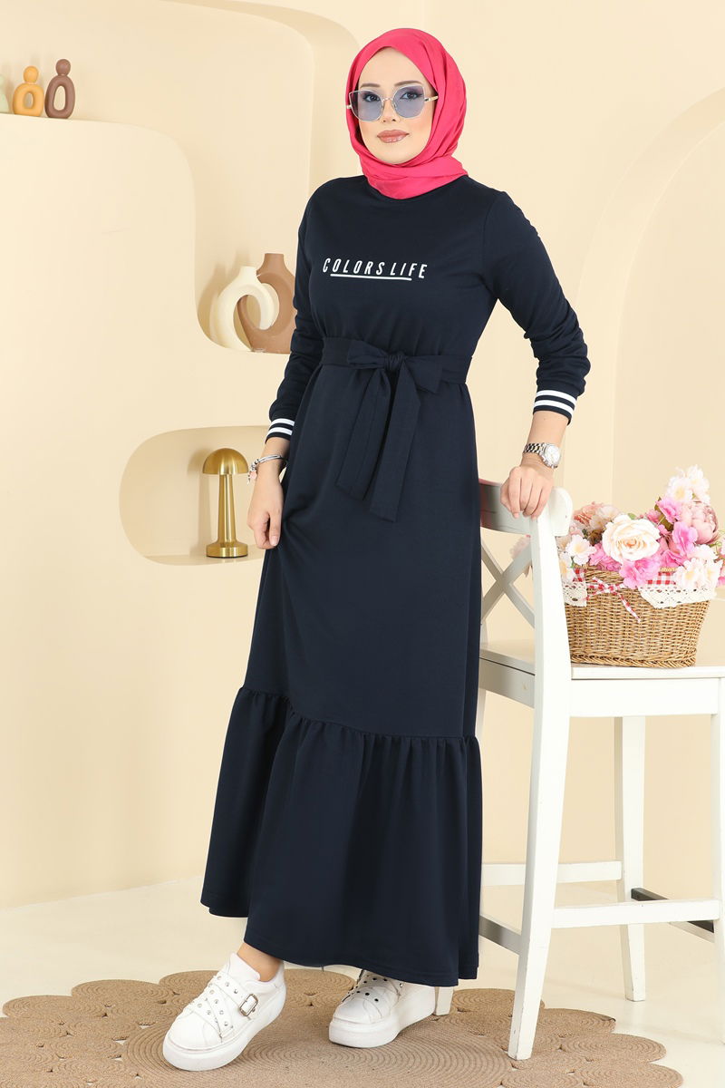 Dress 715PM271-MS Navy Blue