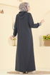 الفستان رمادي غامق 717PM271-MS - Thumbnail