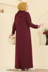 Dress 717PM271-MS Burgundy - Thumbnail