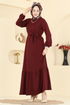 Dress 718PM271-MS Burgundy - Thumbnail