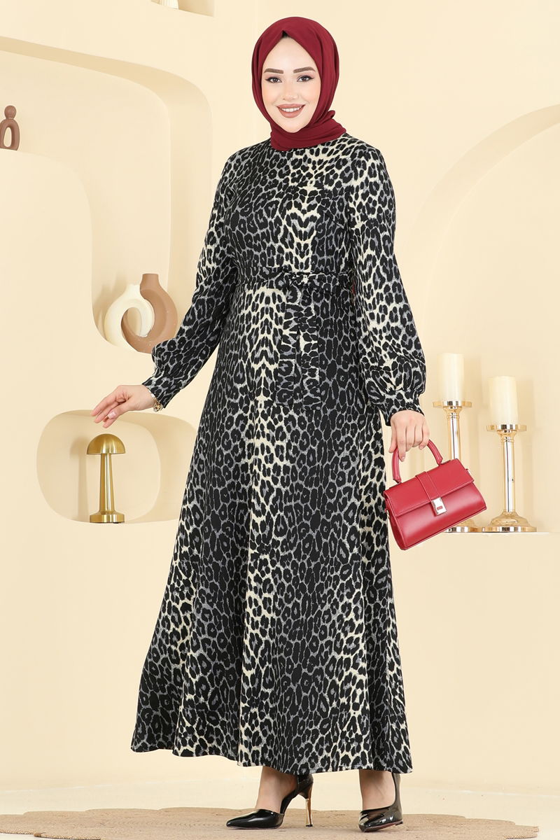 Dress 7575ERK1158-MS Pattern 1 Black