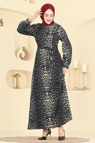 E.R.K. - Dress 7575ERK1158-MS Pattern 1 Black - 428367