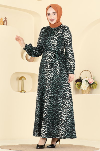 E.R.K. - Dress 7575ERK1158-MS Pattern 1 Emerald - 428382