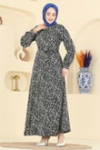 E.R.K. - Dress 7575ERK1158-MS Pattern 2 Black