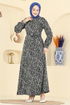Dress 7575ERK1158-MS Pattern 2 Black - Thumbnail