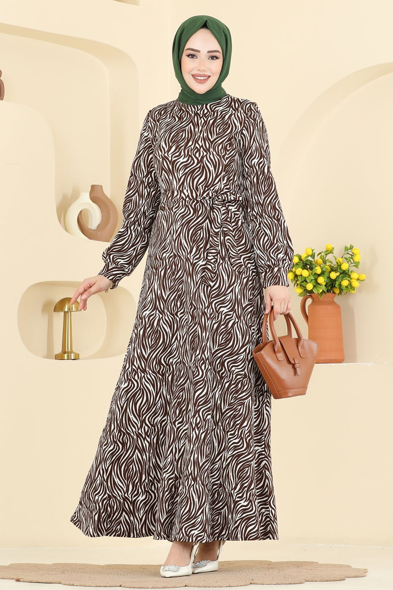 Dress 7575ERK1158-MS Pattern 2 Brown