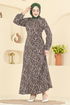 Dress 7575ERK1158-MS Pattern 2 Brown - Thumbnail