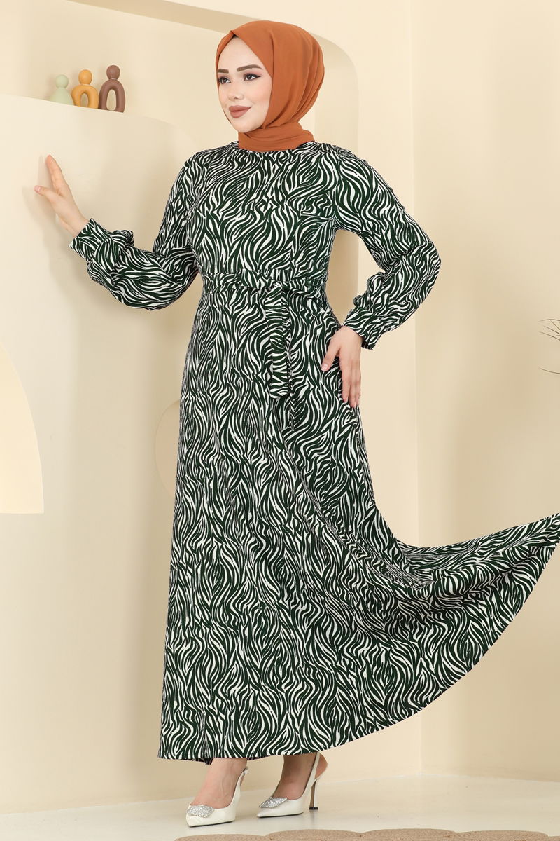 Dress 7575ERK1158-MS Pattern 2 Emerald