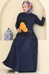 Dress 7610UZ662-MS Navy Blue - Thumbnail