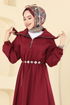 Dress 8008TEG847-MS Burgundy - Thumbnail