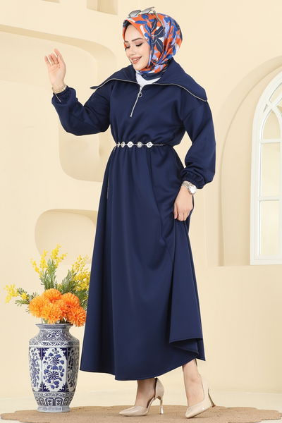 T.E.G. - Dress 8008TEG847-MS Navy Blue - 410770