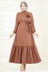Dress 801OZN1046-MS Light Brown - Thumbnail