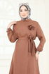 Dress 801OZN1046-MS Light Brown - Thumbnail