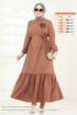 Dress 801OZN1046-MS Light Brown - Thumbnail