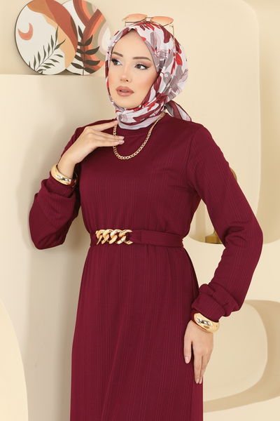 U.Z. - Dress 8020UZ662-MS Burgundy - 416906