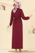 Dress 8020UZ662-MS Burgundy - Thumbnail