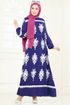 Dress 802OZN1046-MS Navy Blue - Thumbnail