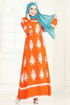 Dress 802OZN1046-MS Oranj - Thumbnail