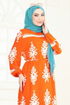 Dress 802OZN1046-MS Oranj - Thumbnail