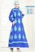 الفستان نيلي 802OZN1046-MS - Thumbnail