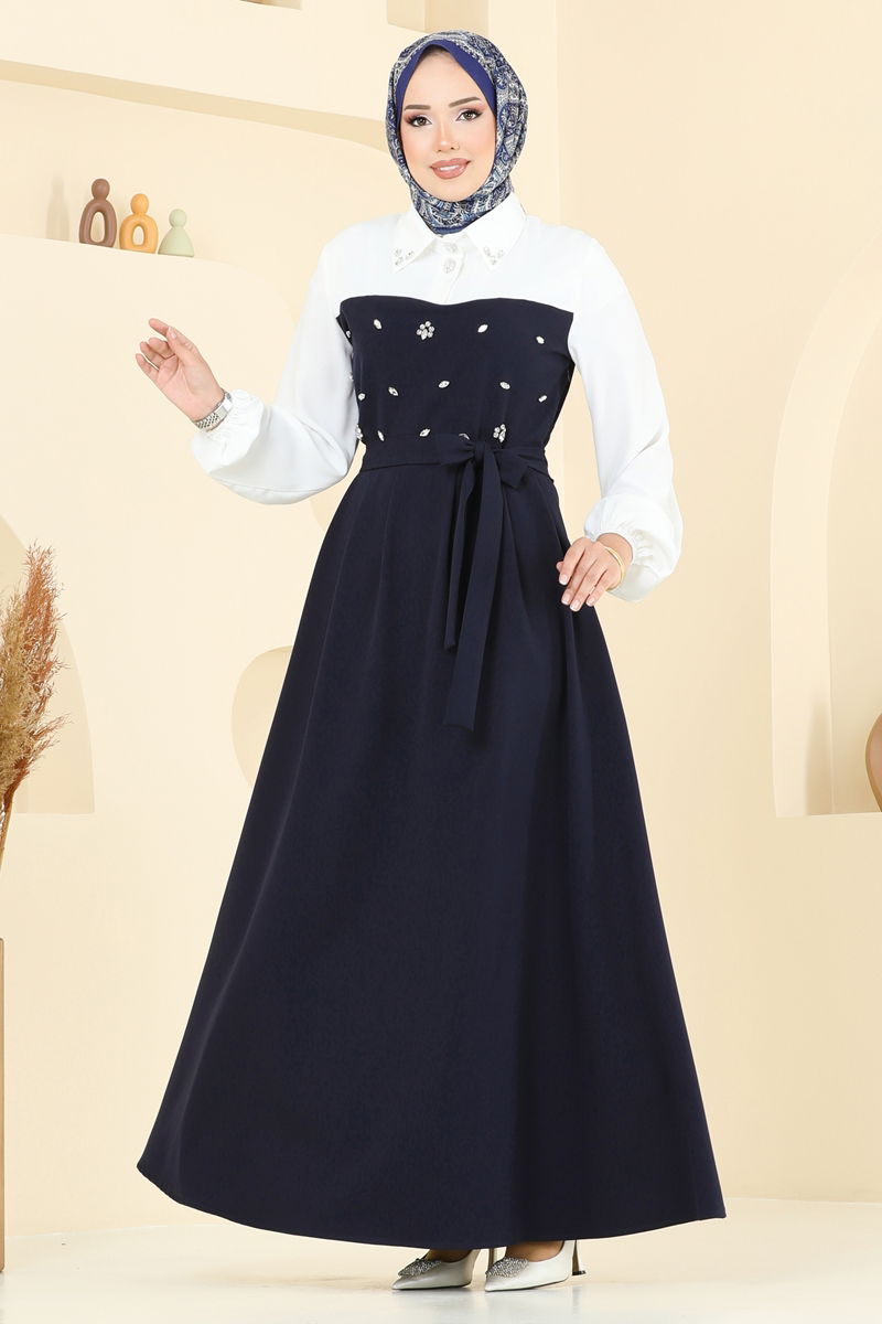 الفستان كحلي 8035ABK1075-MS