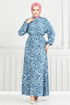 Dress 803OZN1046-MS Indigo - Thumbnail