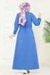 Dress 804OZN1046-MS Blue - Thumbnail