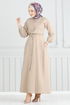 الفستان بيج 805OZN1046-MS - Thumbnail