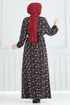Dress 807OZN1046-MS Red & Black - Thumbnail