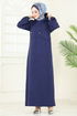 Dress 814OZN1046-MS Navy Blue - Thumbnail