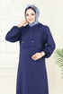 Dress 814OZN1046-MS Navy Blue - Thumbnail
