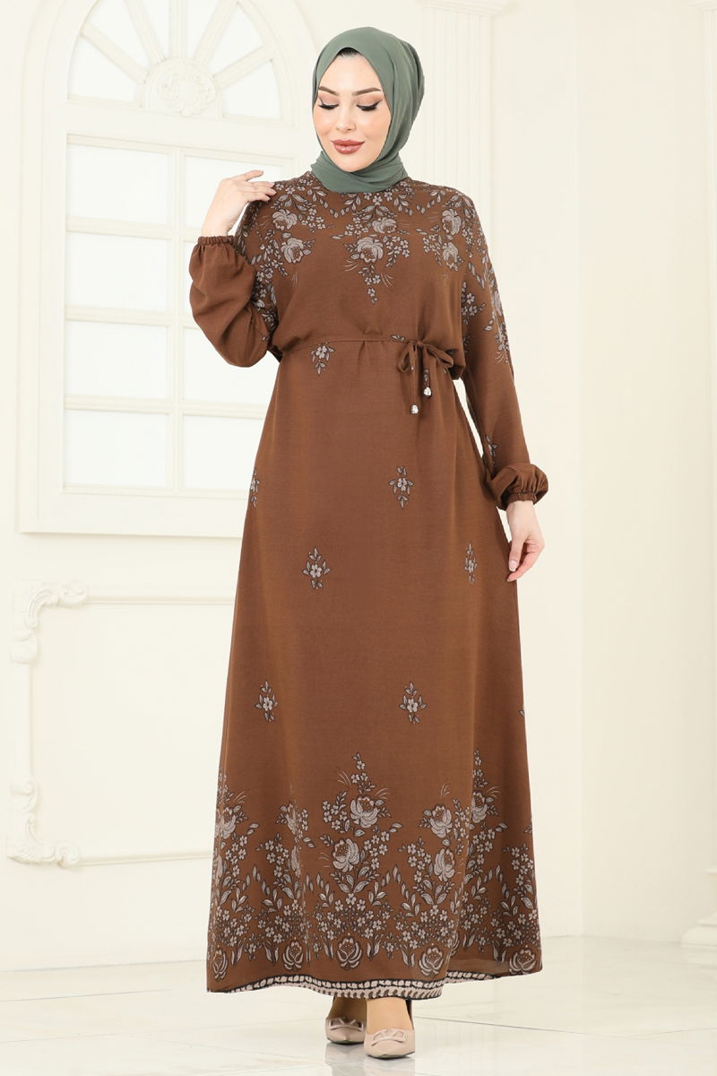 الفستان بني 819OZN1046-MS