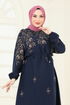 Dress 819OZN1046-MS Navy Blue - Thumbnail