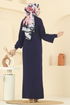 Dress 8341KL398-MS Navy Blue - Thumbnail