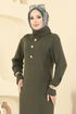 Dress 8362KL398-MS Khaki - Thumbnail