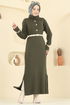Dress 8362KL398-MS Khaki - Thumbnail