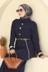 Dress 8362KL398-MS Navy Blue - Thumbnail
