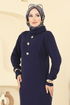 Dress 8362KL398-MS Navy Blue - Thumbnail