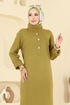 Dress 8362KL398-MS Oil Green - Thumbnail