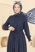 Dress 879ART1044-M Navy Blue - Thumbnail