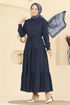 Dress 879ART1044-M Navy Blue - Thumbnail