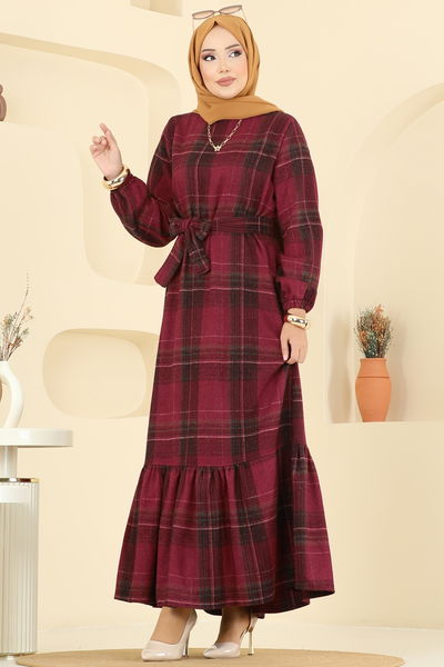 S.V.L. - Dress 9010S324-MS Burgundy - 401233